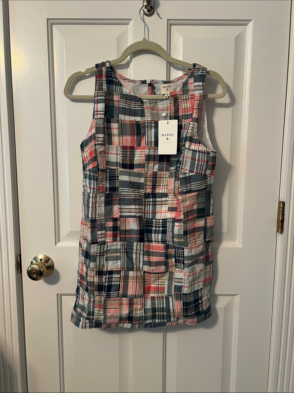 Marea Madras Shift Dress Size S NWT